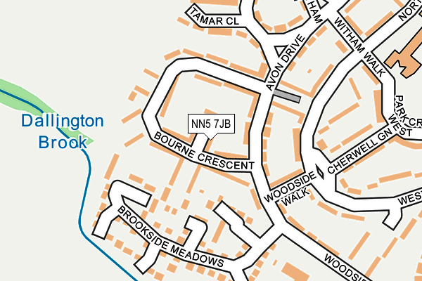 NN5 7JB map - OS OpenMap – Local (Ordnance Survey)