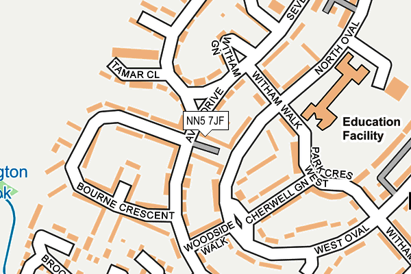 NN5 7JF map - OS OpenMap – Local (Ordnance Survey)