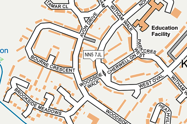 NN5 7JL map - OS OpenMap – Local (Ordnance Survey)