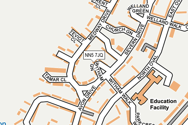 NN5 7JQ map - OS OpenMap – Local (Ordnance Survey)