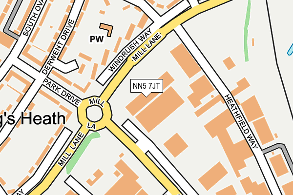 NN5 7JT map - OS OpenMap – Local (Ordnance Survey)