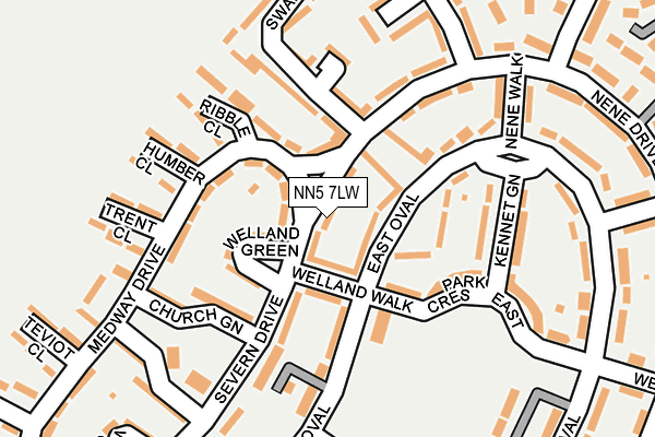 NN5 7LW map - OS OpenMap – Local (Ordnance Survey)