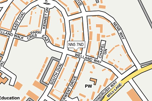 NN5 7ND map - OS OpenMap – Local (Ordnance Survey)