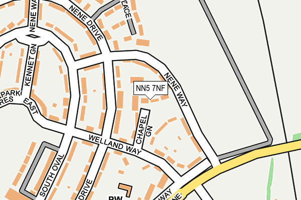 NN5 7NF map - OS OpenMap – Local (Ordnance Survey)