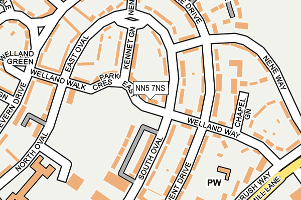 NN5 7NS map - OS OpenMap – Local (Ordnance Survey)