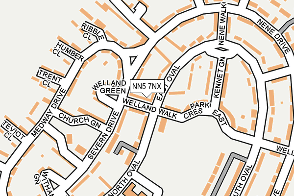 NN5 7NX map - OS OpenMap – Local (Ordnance Survey)