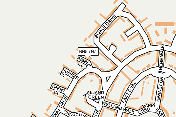 NN5 7NZ map - OS OpenMap – Local (Ordnance Survey)