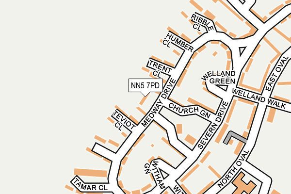 NN5 7PD map - OS OpenMap – Local (Ordnance Survey)