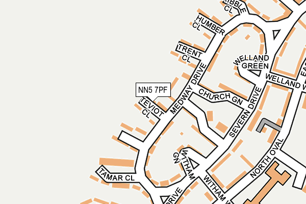 NN5 7PF map - OS OpenMap – Local (Ordnance Survey)