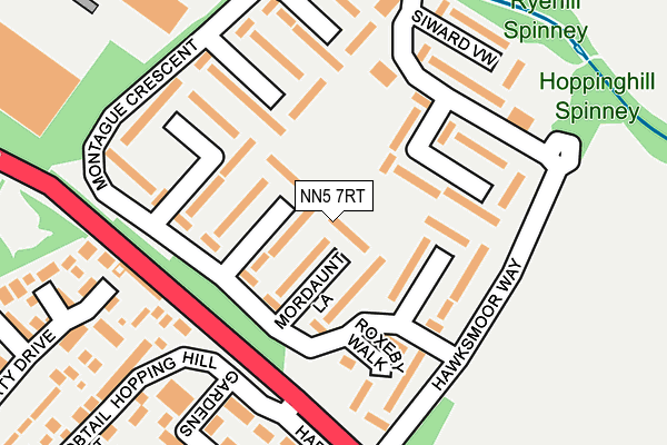 NN5 7RT map - OS OpenMap – Local (Ordnance Survey)