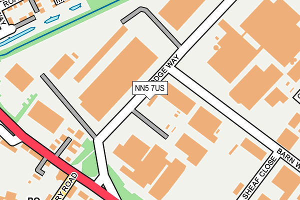 NN5 7US map - OS OpenMap – Local (Ordnance Survey)