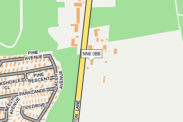 NN6 0BB map - OS OpenMap – Local (Ordnance Survey)