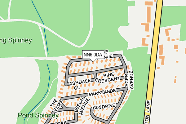 NN6 0DA map - OS OpenMap – Local (Ordnance Survey)