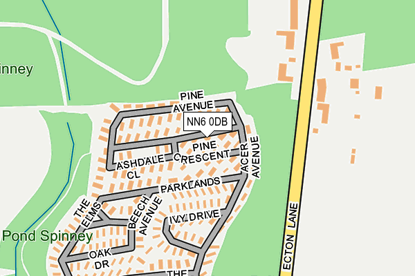 NN6 0DB map - OS OpenMap – Local (Ordnance Survey)