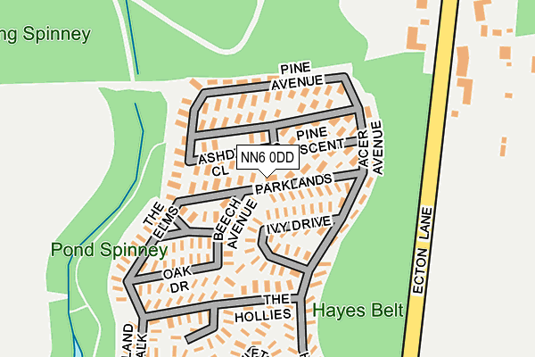 NN6 0DD map - OS OpenMap – Local (Ordnance Survey)