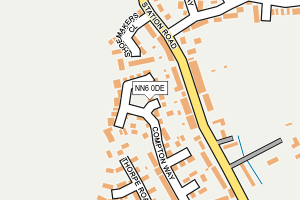 NN6 0DE map - OS OpenMap – Local (Ordnance Survey)