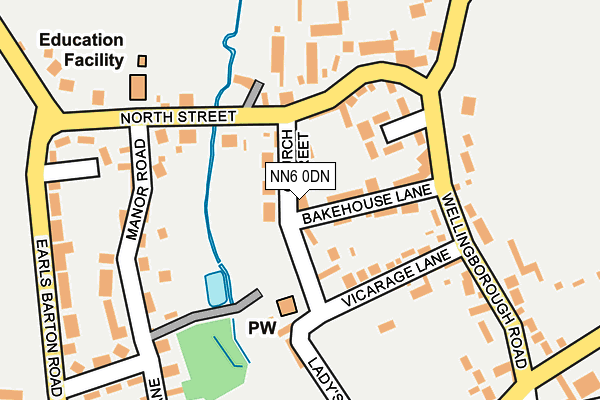 NN6 0DN map - OS OpenMap – Local (Ordnance Survey)