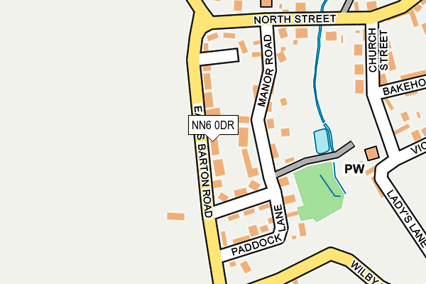 NN6 0DR map - OS OpenMap – Local (Ordnance Survey)