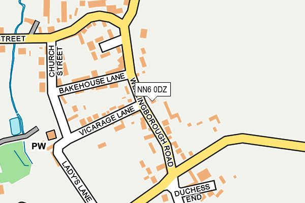 NN6 0DZ map - OS OpenMap – Local (Ordnance Survey)