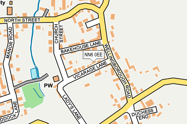 NN6 0EE map - OS OpenMap – Local (Ordnance Survey)