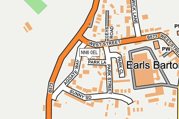 NN6 0EL map - OS OpenMap – Local (Ordnance Survey)