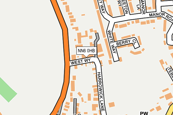 NN6 0HB map - OS OpenMap – Local (Ordnance Survey)