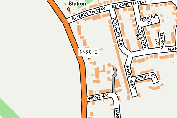 NN6 0HE map - OS OpenMap – Local (Ordnance Survey)