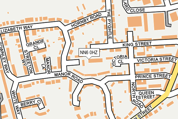 NN6 0HZ map - OS OpenMap – Local (Ordnance Survey)