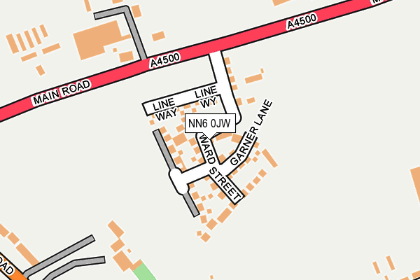 NN6 0JW map - OS OpenMap – Local (Ordnance Survey)