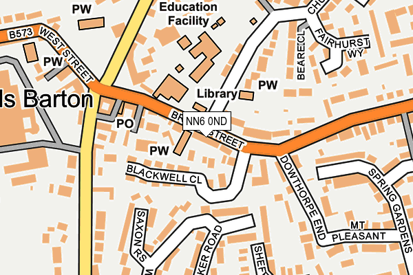 NN6 0ND map - OS OpenMap – Local (Ordnance Survey)