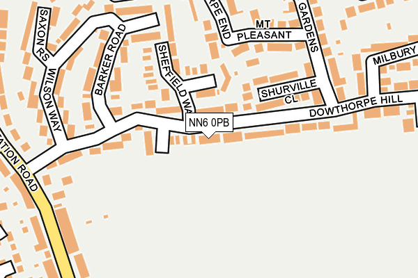 NN6 0PB map - OS OpenMap – Local (Ordnance Survey)
