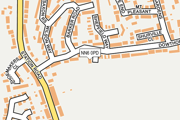 NN6 0PD map - OS OpenMap – Local (Ordnance Survey)