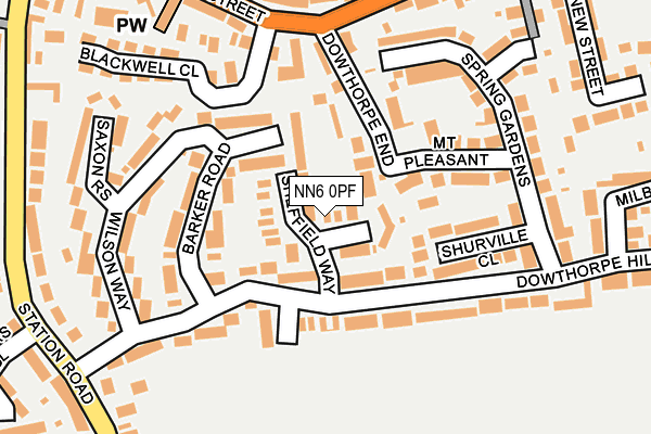 NN6 0PF map - OS OpenMap – Local (Ordnance Survey)