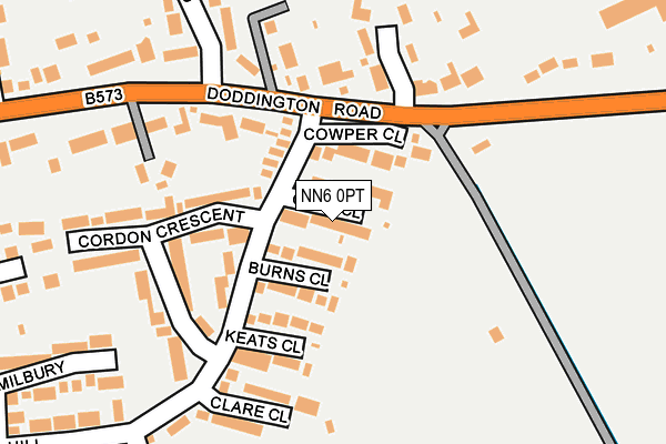 NN6 0PT map - OS OpenMap – Local (Ordnance Survey)