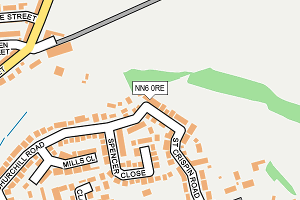 NN6 0RE map - OS OpenMap – Local (Ordnance Survey)