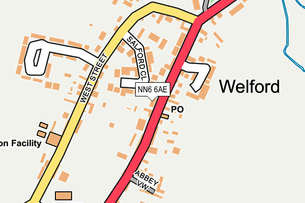 NN6 6AE map - OS OpenMap – Local (Ordnance Survey)