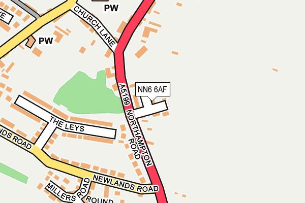 NN6 6AF map - OS OpenMap – Local (Ordnance Survey)