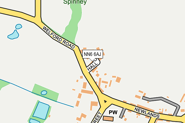 NN6 6AJ map - OS OpenMap – Local (Ordnance Survey)