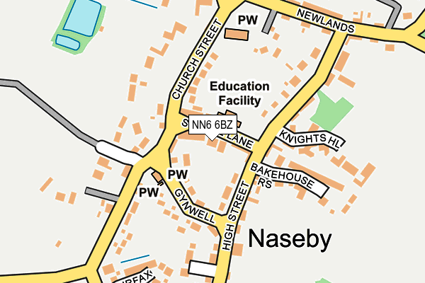NN6 6BZ map - OS OpenMap – Local (Ordnance Survey)