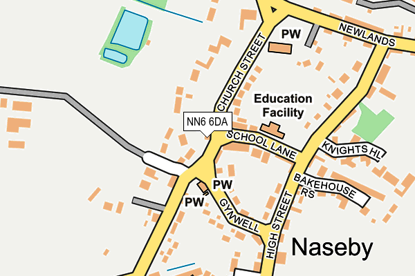 NN6 6DA map - OS OpenMap – Local (Ordnance Survey)