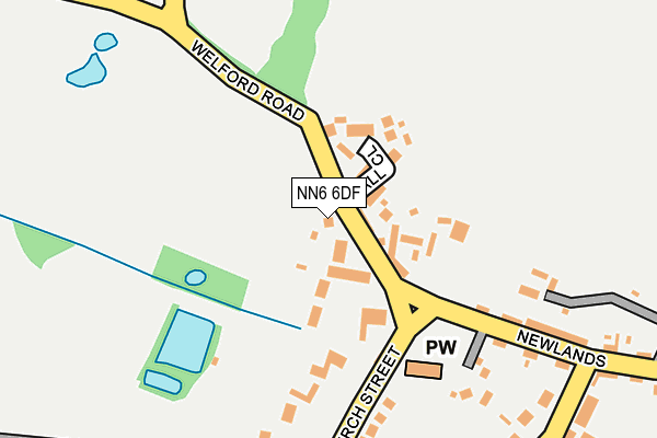 NN6 6DF map - OS OpenMap – Local (Ordnance Survey)