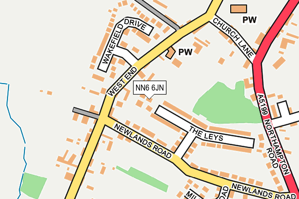 NN6 6JN map - OS OpenMap – Local (Ordnance Survey)