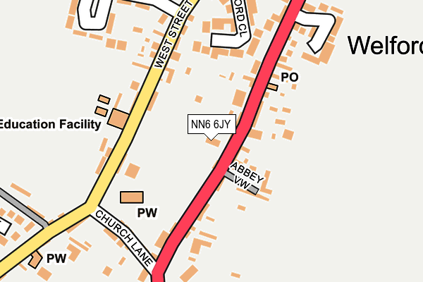NN6 6JY map - OS OpenMap – Local (Ordnance Survey)