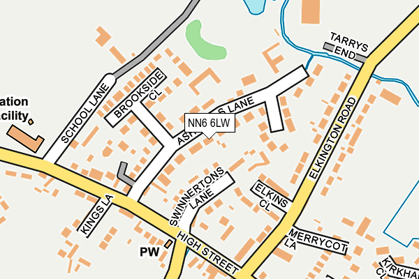 NN6 6LW map - OS OpenMap – Local (Ordnance Survey)