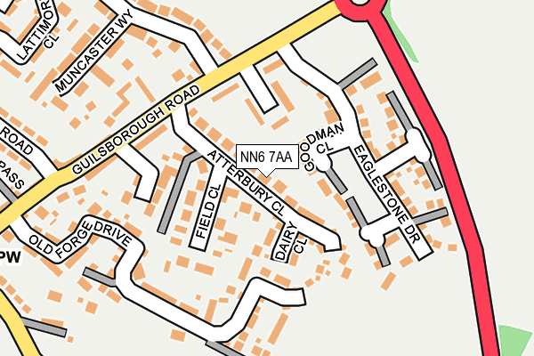 NN6 7AA map - OS OpenMap – Local (Ordnance Survey)