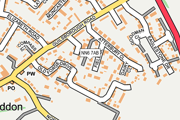NN6 7AB map - OS OpenMap – Local (Ordnance Survey)