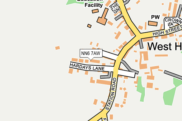 NN6 7AW map - OS OpenMap – Local (Ordnance Survey)