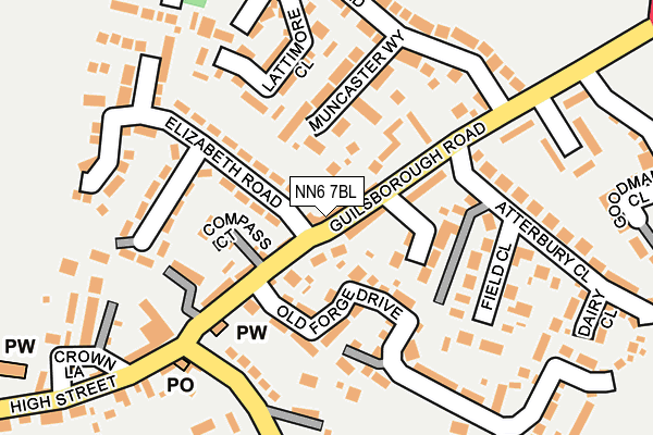 NN6 7BL map - OS OpenMap – Local (Ordnance Survey)