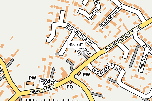 NN6 7BY map - OS OpenMap – Local (Ordnance Survey)