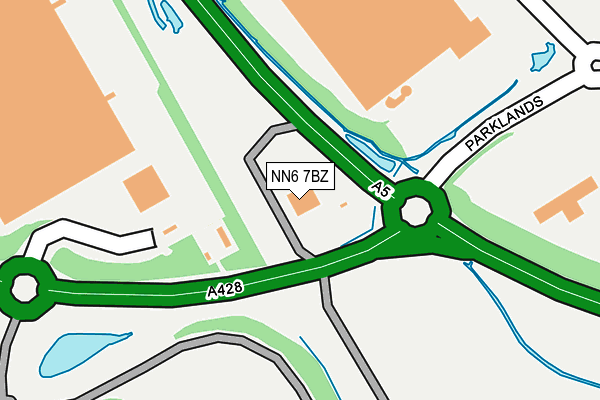 NN6 7BZ map - OS OpenMap – Local (Ordnance Survey)